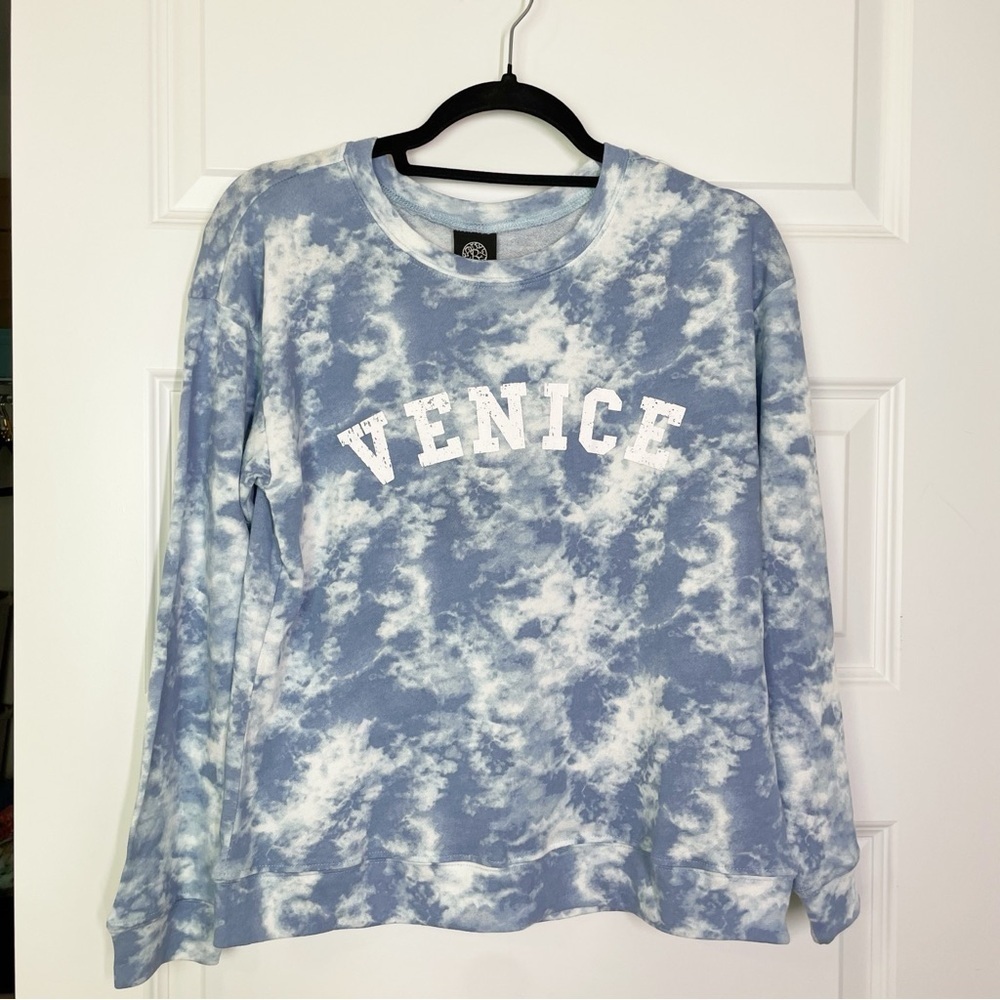 New Bobeau Nordstrom Venice Graphic Tie Dye Lightweight Pullover Sweatshirt